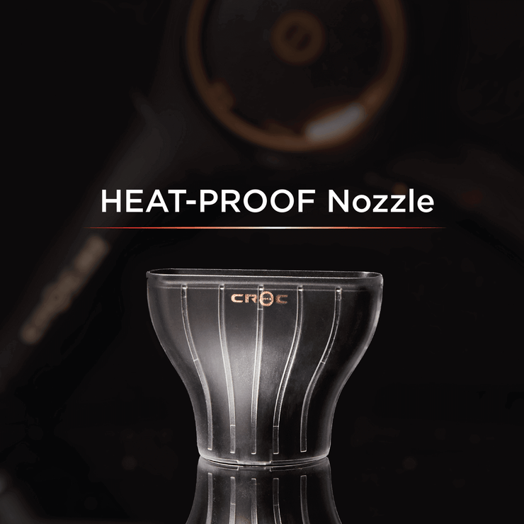 Heat proof nozzle close up. Accessory for the CROC 2K2 Masters Blow Dryer