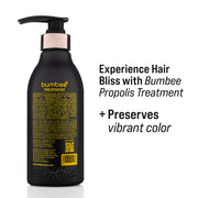 Propolis infused treatment conditioner free of sulfates, parabens, and dyes.