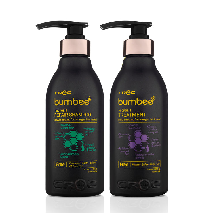 croc bumbee repair shampoo and color treatment duo kit 500ml bottles 