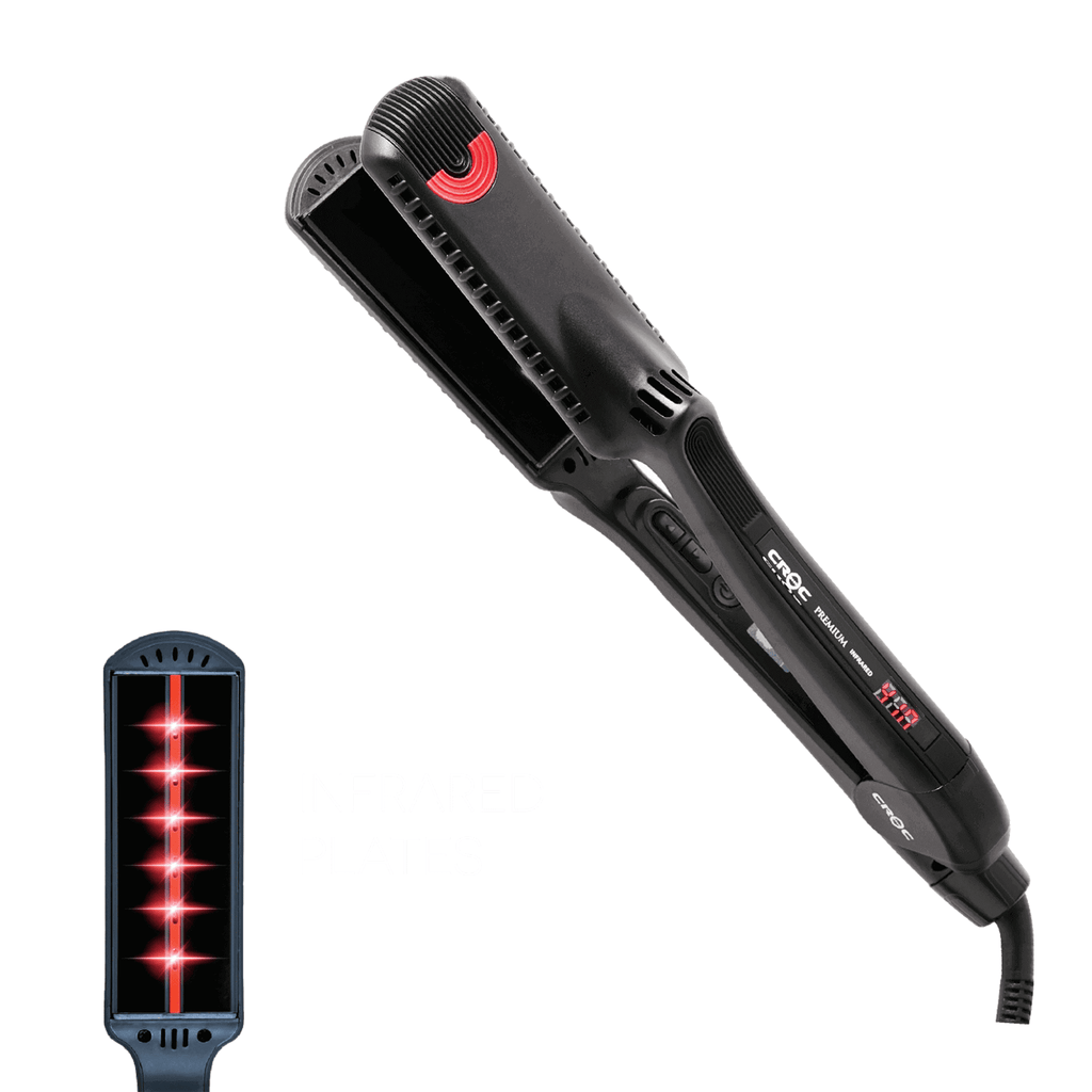 Croc Premium Titanium Flat Iron Black - Barber Salon Supply