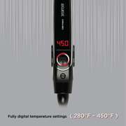 Digital temperature settings and dual voltage for the New Classic Infrared Titanium Flat Iron.