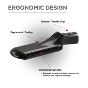 Ergonomic Design Titanium Flat Iron 1.5" in Silver, featuring a comfortable grip for easy styling.