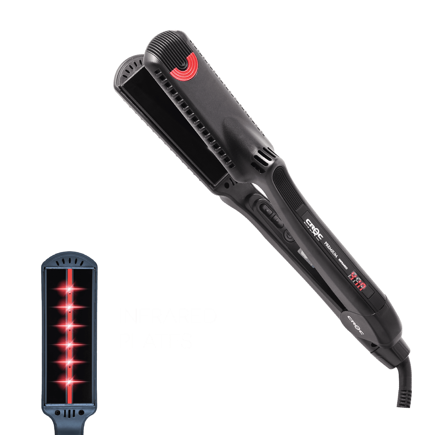 Premium Infrared Black Titanium Flat Iron 1.5" — image 4