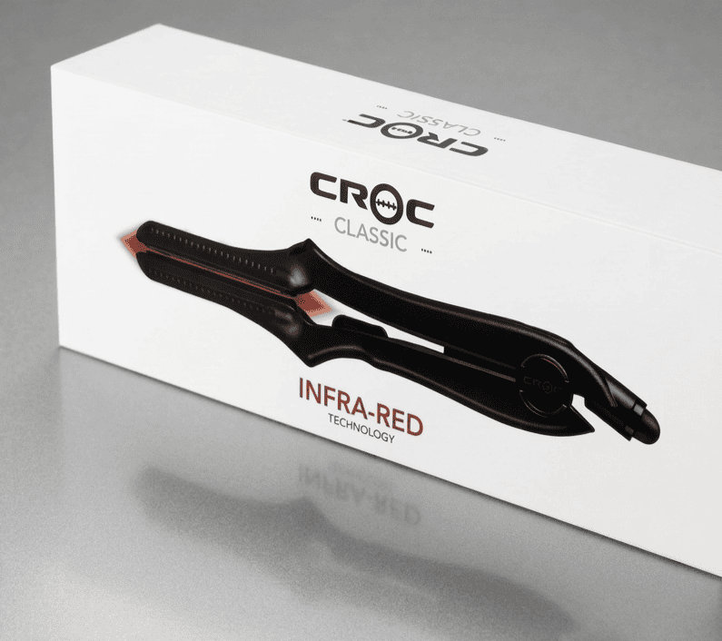 CROC Classic Infrared Tourmaline Ceramic Black Titanium Flat Iron 1.5" — image 6