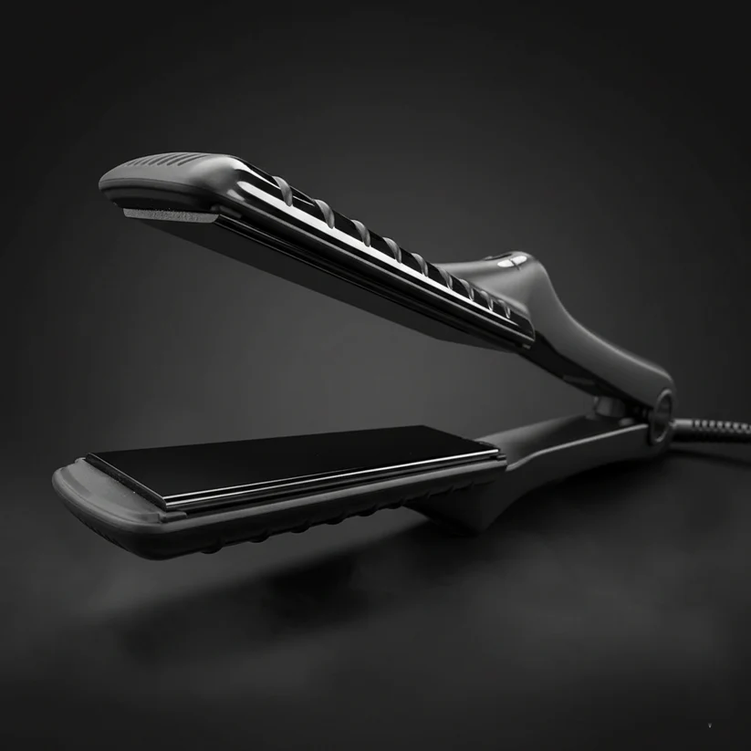 LED Black Titanium 1" Flat Iron