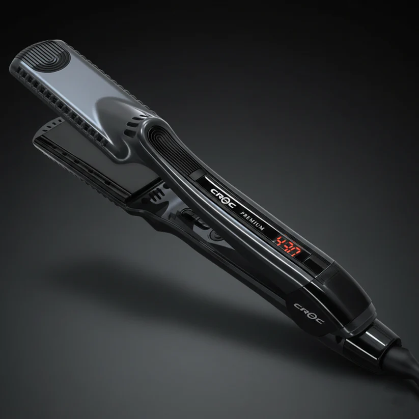 Premium Wet to Dry Black Titanium Flat Iron 1.5"