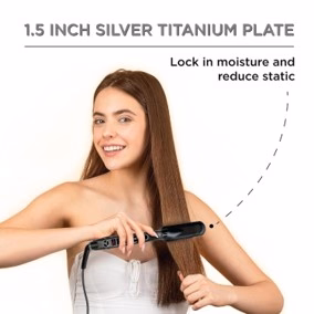CROC Classic Silver Titanium Flat Iron 1.5" — image 4