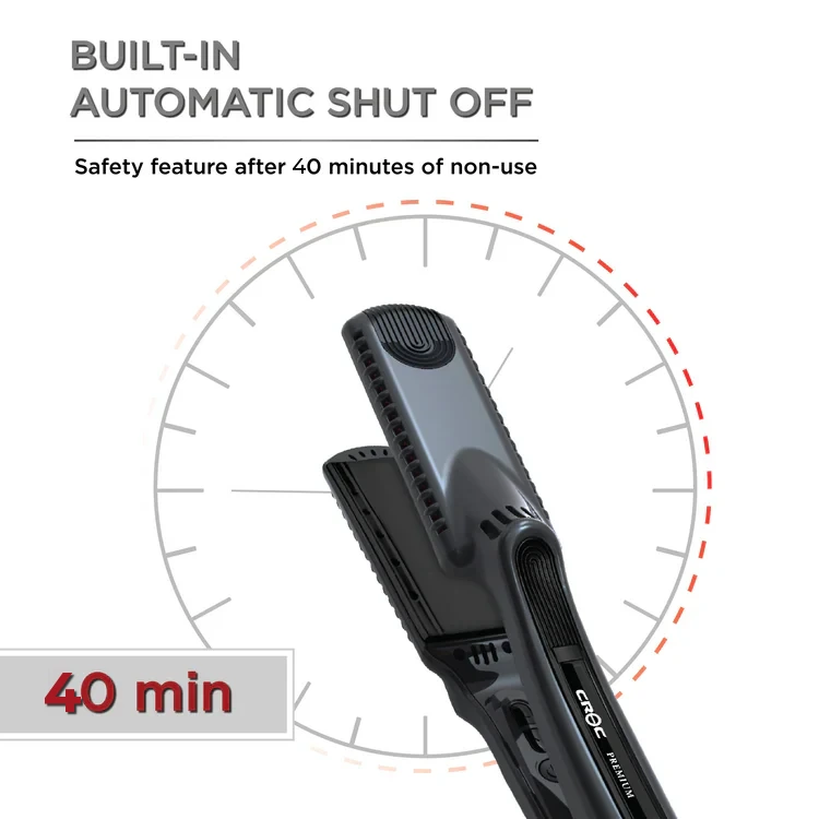 Premium Wet to Dry Black Titanium Flat Iron 1.5" — image 8